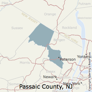 Passaic,New Jersey County Map