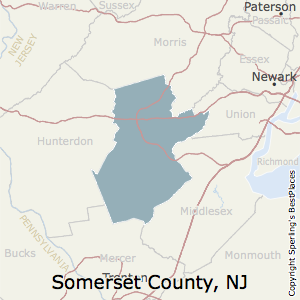 Somerset,New Jersey County Map