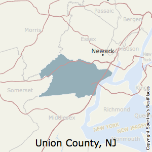 Union,New Jersey County Map