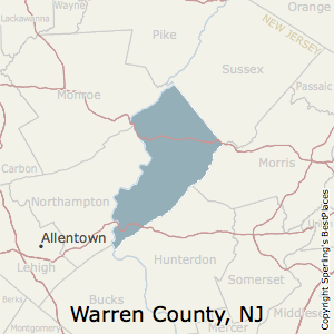 Warren,New Jersey County Map