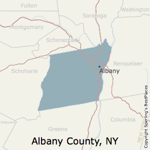 Albany,New York County Map