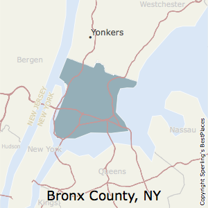 Bronx,New York County Map