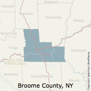 Broome,New York County Map