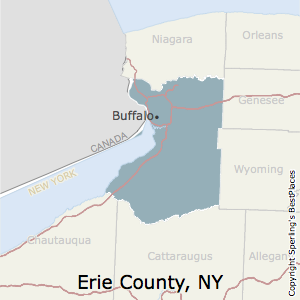 Erie,New York County Map