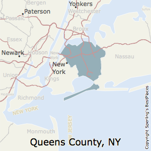 Queens,New York County Map