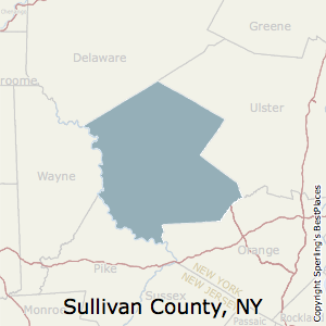 Sullivan,New York County Map