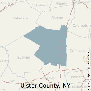 Ulster,New York County Map