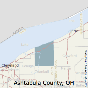 Ashtabula,Ohio County Map