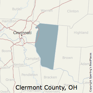 Clermont,Ohio County Map