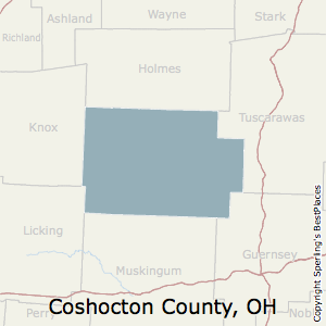 Coshocton,Ohio County Map