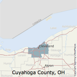 Cuyahoga,Ohio County Map