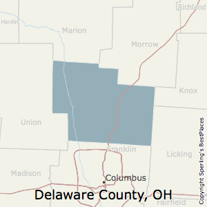 Delaware,Ohio County Map