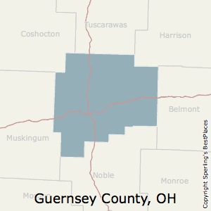 Guernsey,Ohio County Map