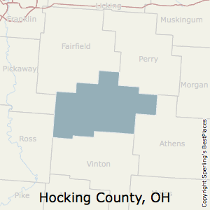 Hocking,Ohio County Map