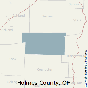 Holmes,Ohio County Map