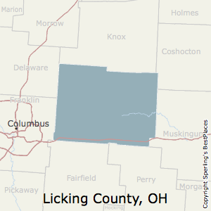 Licking,Ohio County Map