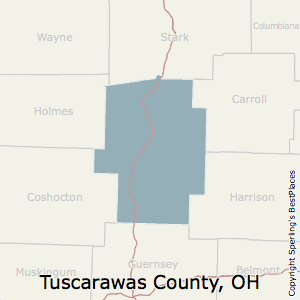 Tuscarawas,Ohio County Map