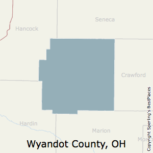 Wyandot,Ohio County Map