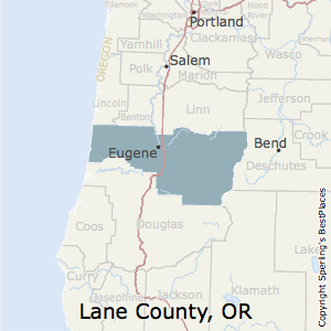 Lane,Oregon County Map