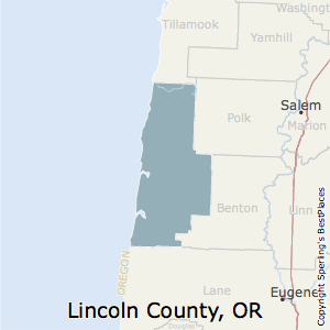 Lincoln,Oregon County Map