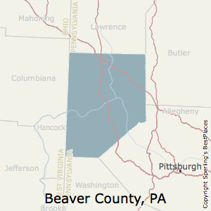Beaver,Pennsylvania County Map
