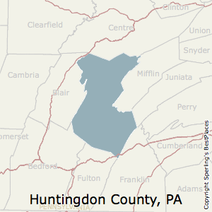 Huntingdon,Pennsylvania County Map