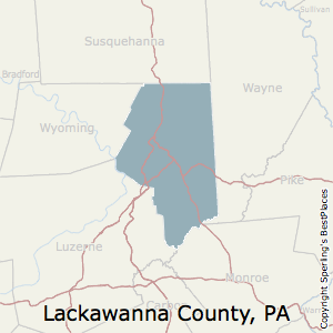 Lackawanna,Pennsylvania County Map