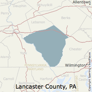 Lancaster,Pennsylvania County Map