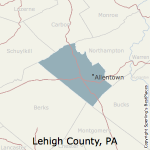 Lehigh,Pennsylvania County Map