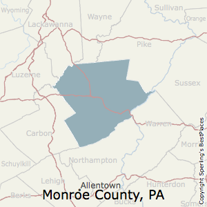 Monroe,Pennsylvania County Map