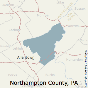 Northampton,Pennsylvania County Map