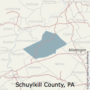 Schuylkill,Pennsylvania County Map