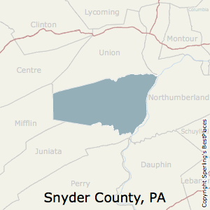 Snyder,Pennsylvania County Map