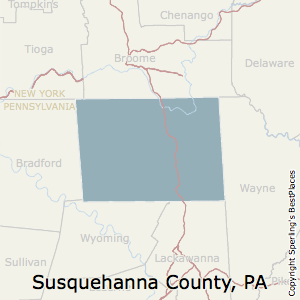 Susquehanna,Pennsylvania County Map