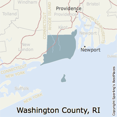 Washington,Rhode Island County Map