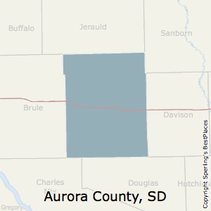 Aurora,South Dakota County Map