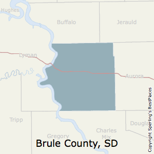 Brule,South Dakota County Map