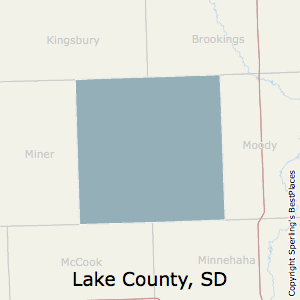 Lake,South Dakota County Map