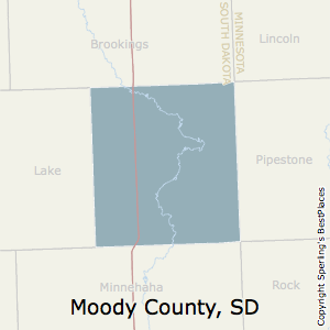 Moody,South Dakota County Map