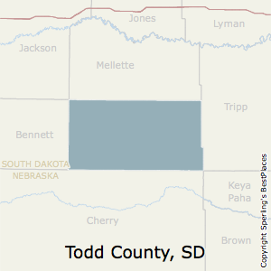 Todd,South Dakota County Map