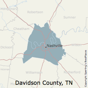 Davidson,Tennessee County Map