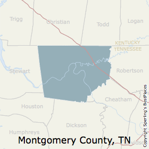 Montgomery,Tennessee County Map