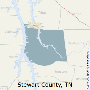 Stewart,Tennessee County Map