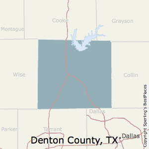Denton,Texas County Map