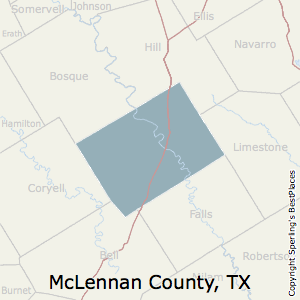 McLennan,Texas County Map