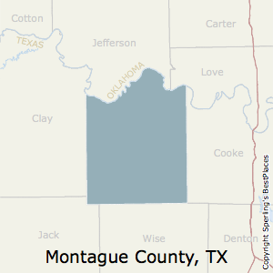 Montague,Texas County Map