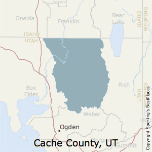 Cache,Utah County Map