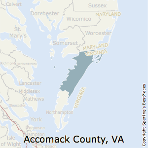 Accomack,Virginia County Map