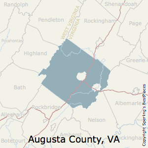 Augusta,Virginia County Map