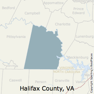 Halifax,Virginia County Map